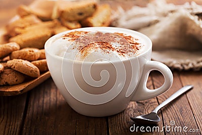 Cup of cappuccino coffee Stock Photo