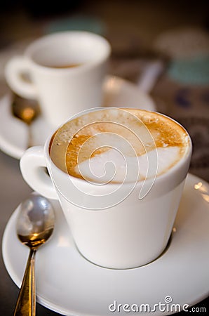 A cup of cappucino Stock Photo