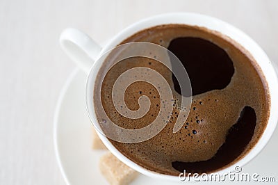 Cup of coffee, brown sugar Stock Photo