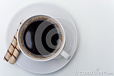 Cup of coffee with cookies Stock Photo