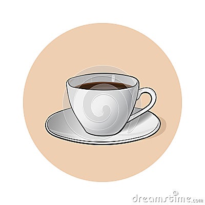 Cup of coffee. Cup of chocolate. Vector Illustration