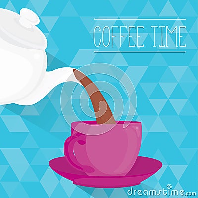 A Cup of Coffee Vector Illustration