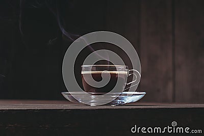 Cup of coffee with fume Stock Photo