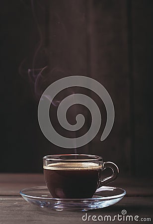 Cup of coffee with fume Stock Photo