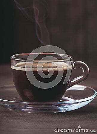Cup of coffee with fume Stock Photo