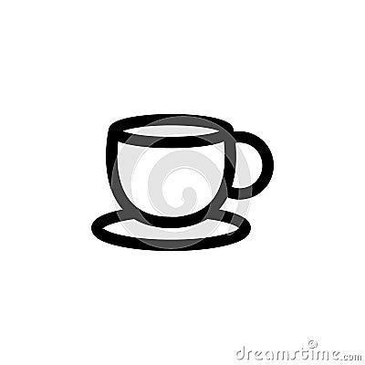 A Cup of Coffee Icon Vector Illustration