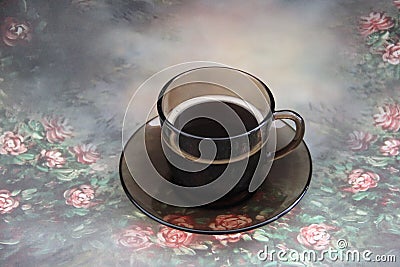 Cup of coffee in romantic style Stock Photo