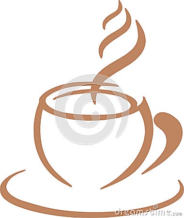 cup of coffee logo illustration Vector Illustration