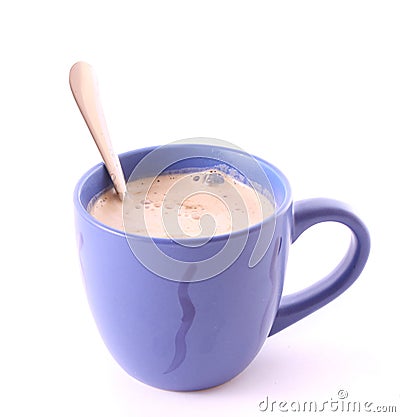 Cup of coffee with milk Stock Photo