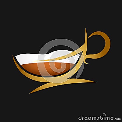 Cup of coffee silhouette Vector Illustration