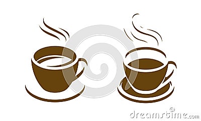 Cup of coffee symbol. Cafe, drink, food concept Vector Illustration