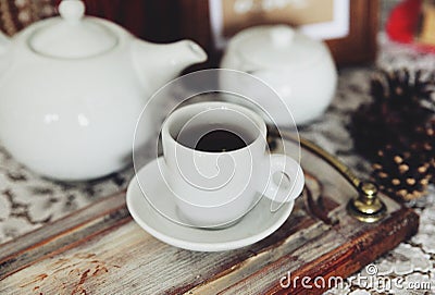 Cup with coffee Stock Photo