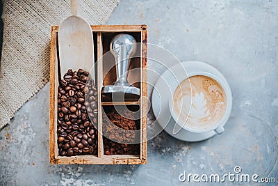 Cup of delicious coffee Stock Photo