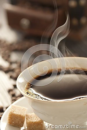 Cup of fresh coffee Stock Photo