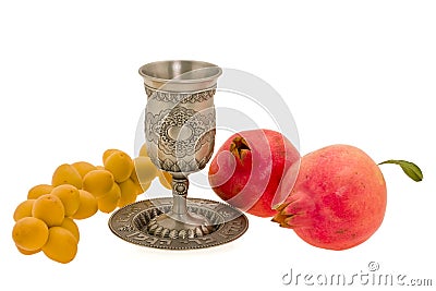 Cup and fruits Stock Photo