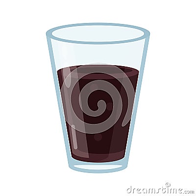 Cup glass coffee caffeine drink Vector Illustration