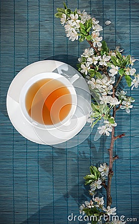 Cup of herbal tea, artistic Stock Photo