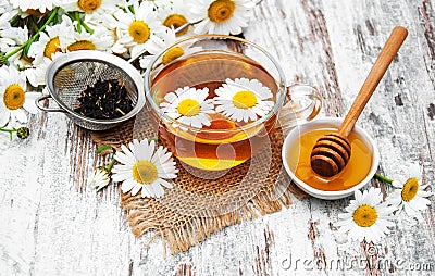 Cup of herbal tea Stock Photo