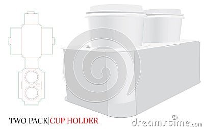 Cup Holder, Coffee Cup Holder Illustration Vector Illustration