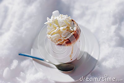 A cup of hot cocoa/coffee Stock Photo