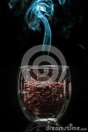 Cup of hot coffee drink Stock Photo