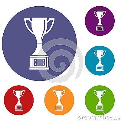 Cup icons set Vector Illustration