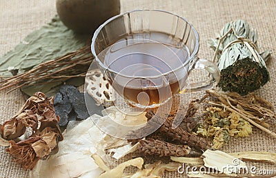 A cup of Jab-Liang juice. Stock Photo