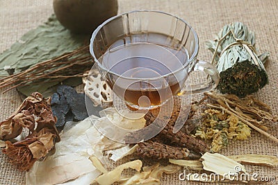 A cup of Jab-Liang juice. Stock Photo