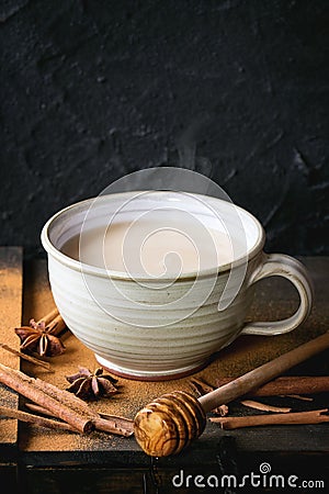 Cup of masala chai Stock Photo