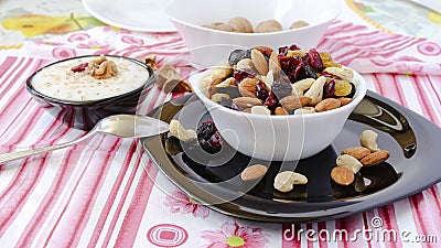 Cup of nuts Stock Photo