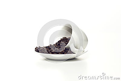 Cup on plate Stock Photo