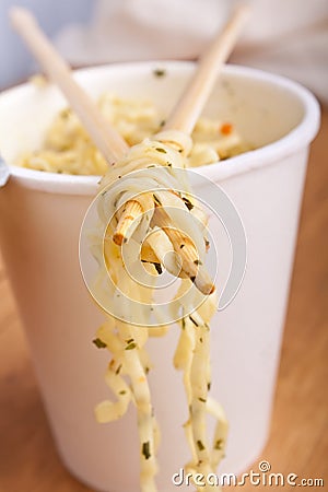 Cup of ramen noodles Stock Photo