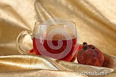 Cup of roibos fruit tea Stock Photo
