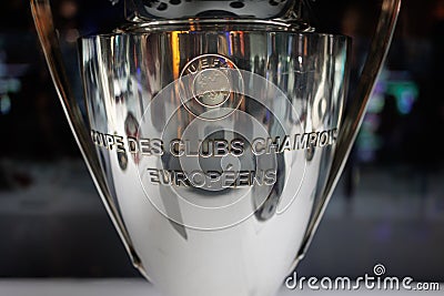 Cup Symbolizing Victory in a Competition for Barcelona Football Club Soccer Team - Champions League Editorial Stock Photo