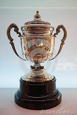 Cup Symbolizing Victory in a Competition for Barcelona Football Club Soccer Team- Genaralismo 1952 Cup Editorial Stock Photo