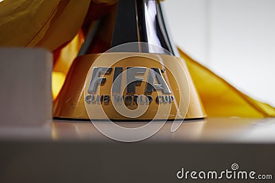 Cup Symbolizing Victory in a Competition for Football Club Soccer Team-Club World Cup Editorial Stock Photo