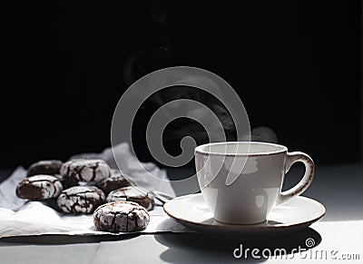 Cup of tea with cookies Stock Photo