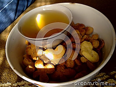 Cup of tea and cookies Stock Photo