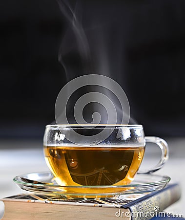 Cup of tea, hot drink scene Stock Photo