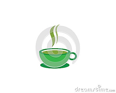 Cup of tea logo template Vector Illustration