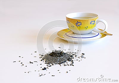 Cup of tea with spoon Stock Photo