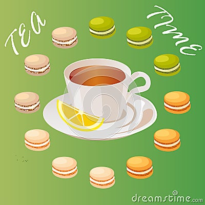 Cup of tea Vector Illustration