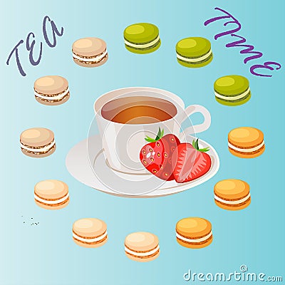 Cup of tea Vector Illustration