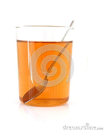 Cup of thee with spoon Stock Photo