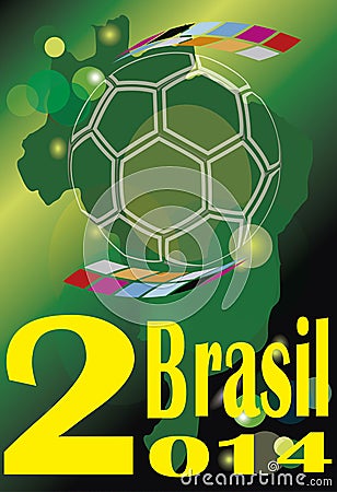 Cup winner Brazil Soccer 2014 Vector Illustration