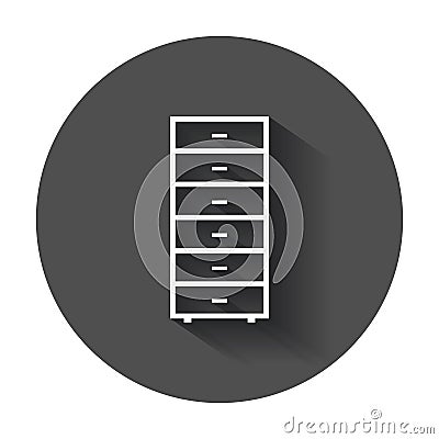 Cupboard furniture icon. Vector Illustration