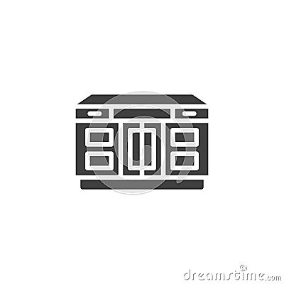 Cupboard furniture vector icon Cartoon Illustration