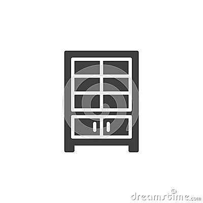 Cupboard furniture vector icon Vector Illustration