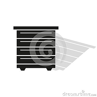 Cupboard icon. Vector illustration. EPS 10. Vector Illustration