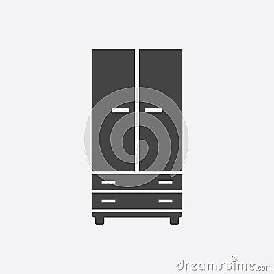 Cupboard icon on white background. Vector Illustration